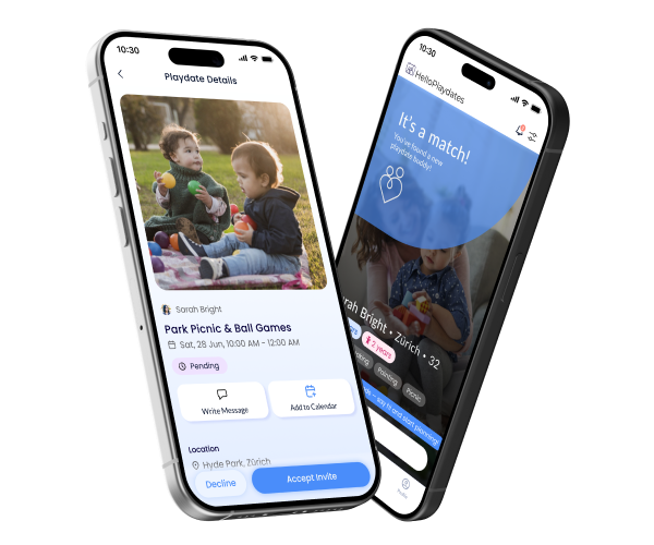 HelloPlaydates app mobile interface preview